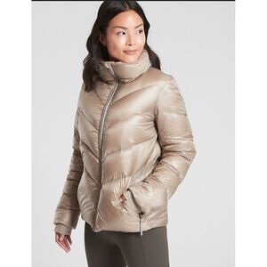 Athleta Lofty Down‎ Jacket Quilted Puffer Coat Color "Qual "Women Size XL